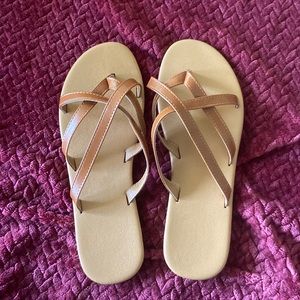 New brown flip flops, size 40